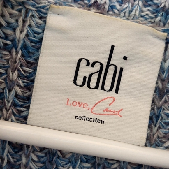 cabi Duster Cardigan Women's Size Small Vest Love Carol Collection Blue Sweater - Picture 4 of 8
